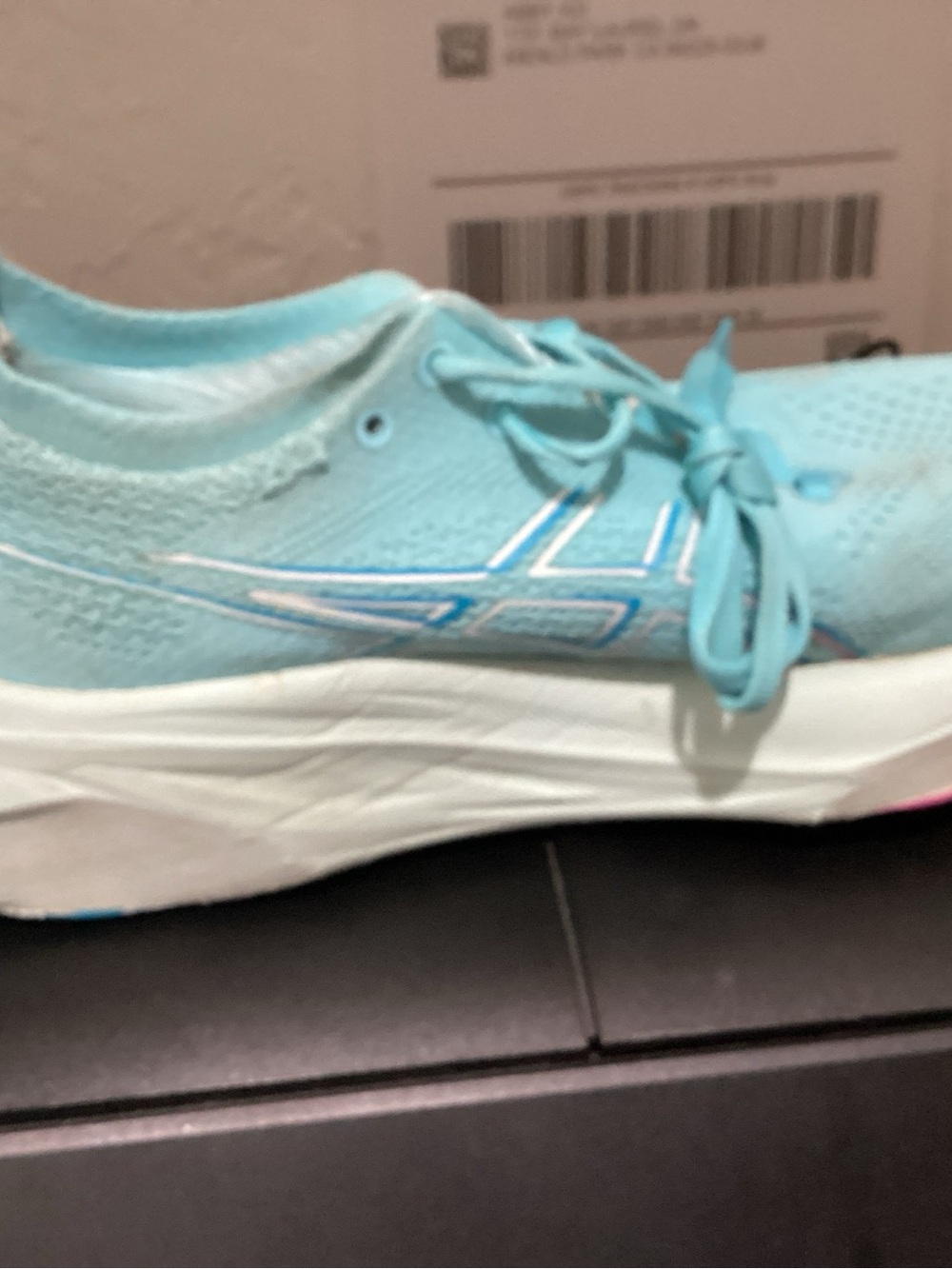 Asics Aqua Lace-Up Running Shoe with White Midsole